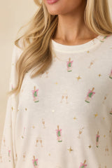 Z Supply Ivory Champs Long Sleeve Top