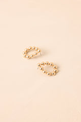 Right As Rain Gold Textured Open Teardrop Earrings