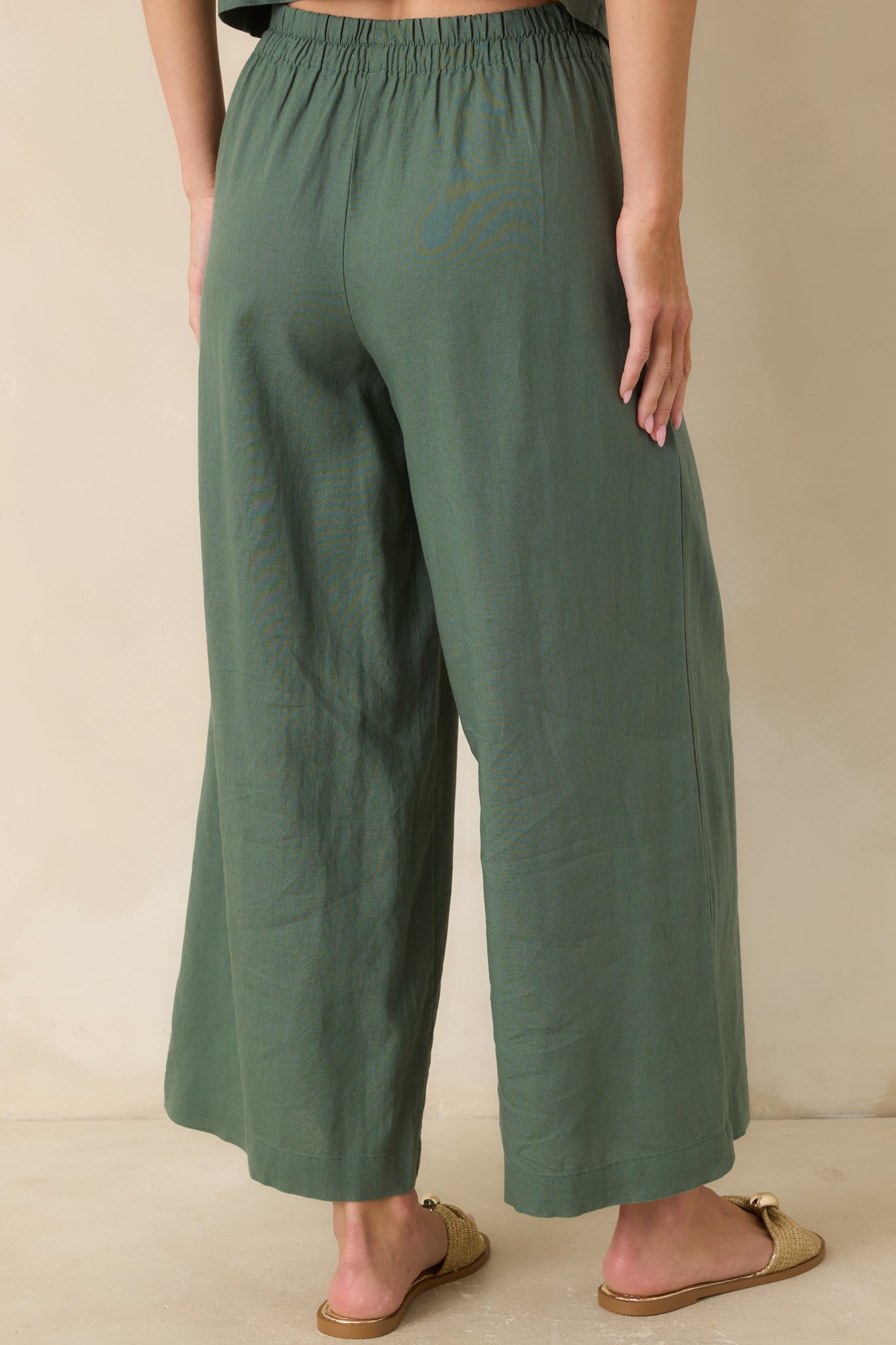Z Supply Scout Everglade Green Linen Pants