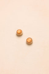True Beauty Gold & Light Orange Stud Earrings