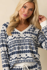Z Supply Slopes Vanilla Ice Fairisle Long Sleeve Top