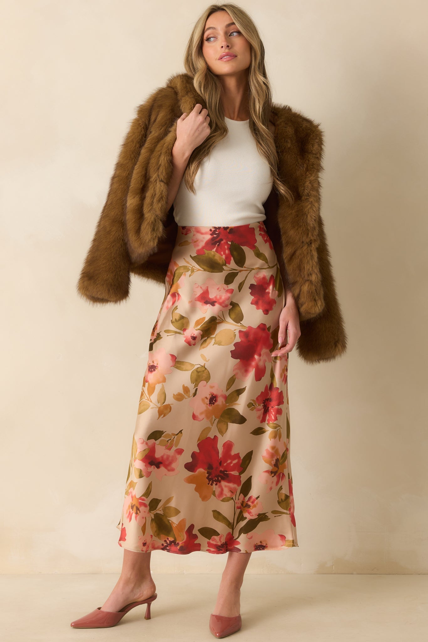 Everything Considered Brown Faux Fur Hooded Jacket
