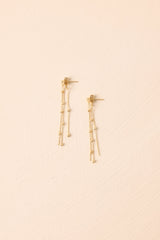Nothing Too Serious Gold Cable Chain Drop Earrings