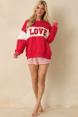 Z Supply Kiss Me Red Oversized Love Sweatshirt