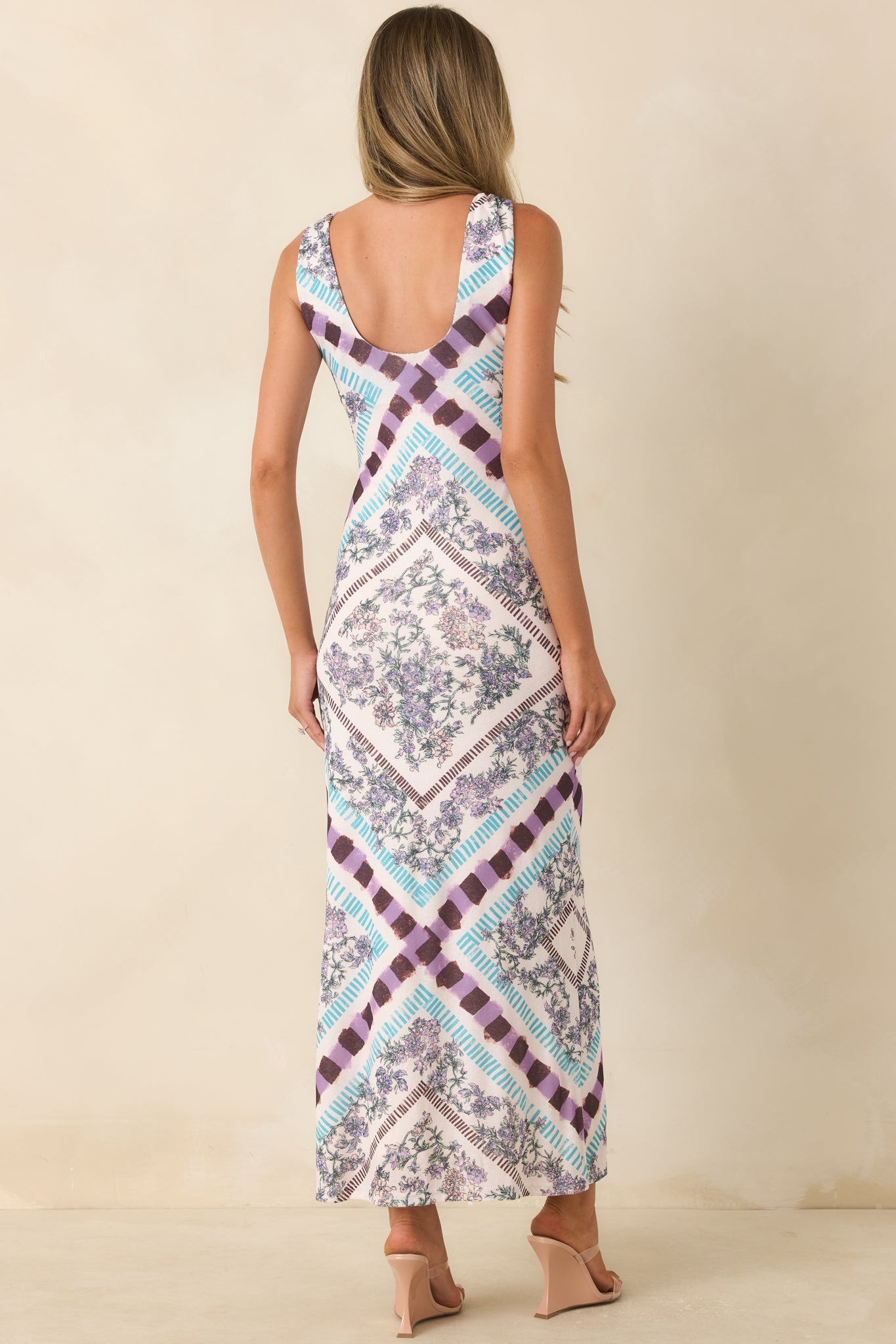 MINKPINK Reese Multi Floral Low Back Midi Dress