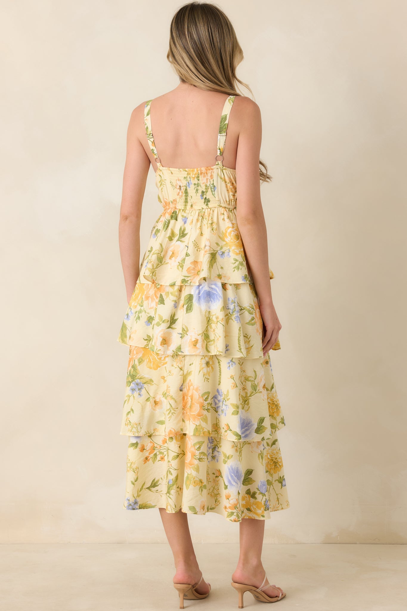 Could Stay Here Forever Butter Yellow Multi Floral Maxi Dress