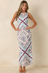 MINKPINK Reese Multi Floral Low Back Midi Dress