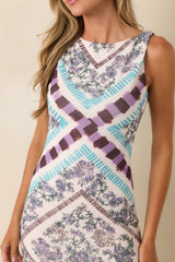 MINKPINK Reese Multi Floral Low Back Midi Dress