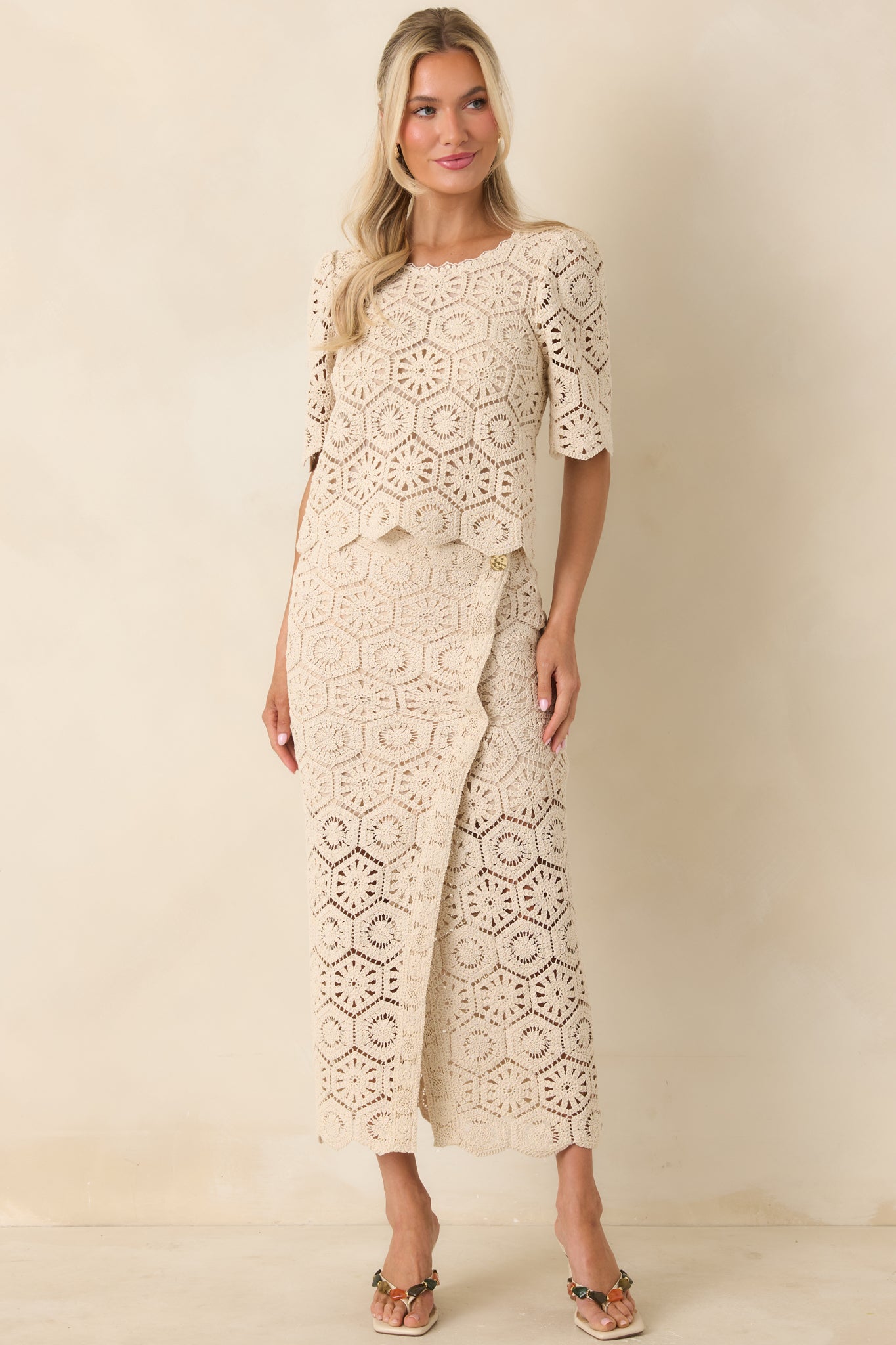Z Supply Natural Raquel Lace Skirt
