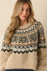 Z Supply Kenaby Oatmeal Heather Fair Isle Sweater