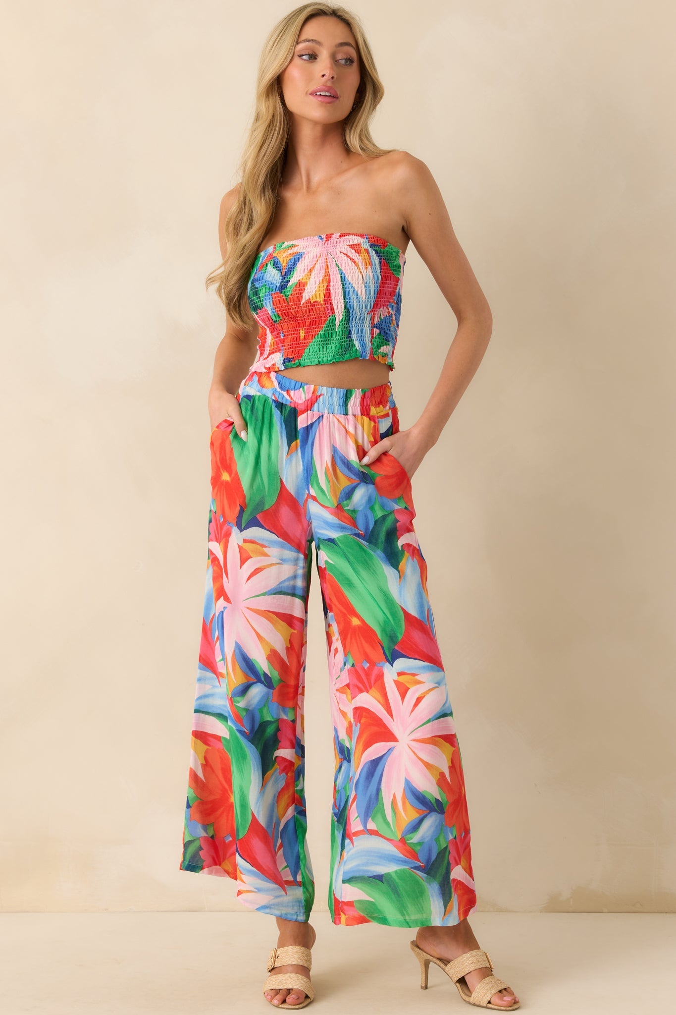 Z Supply Pink Multi Dante Villa Floral Pants
