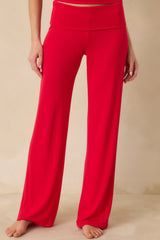 Z Supply Kiss Me Red Essential Fold Over Pants
