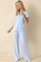 Blue Christmas Ice Blue Christmas Tree Pajama Pants