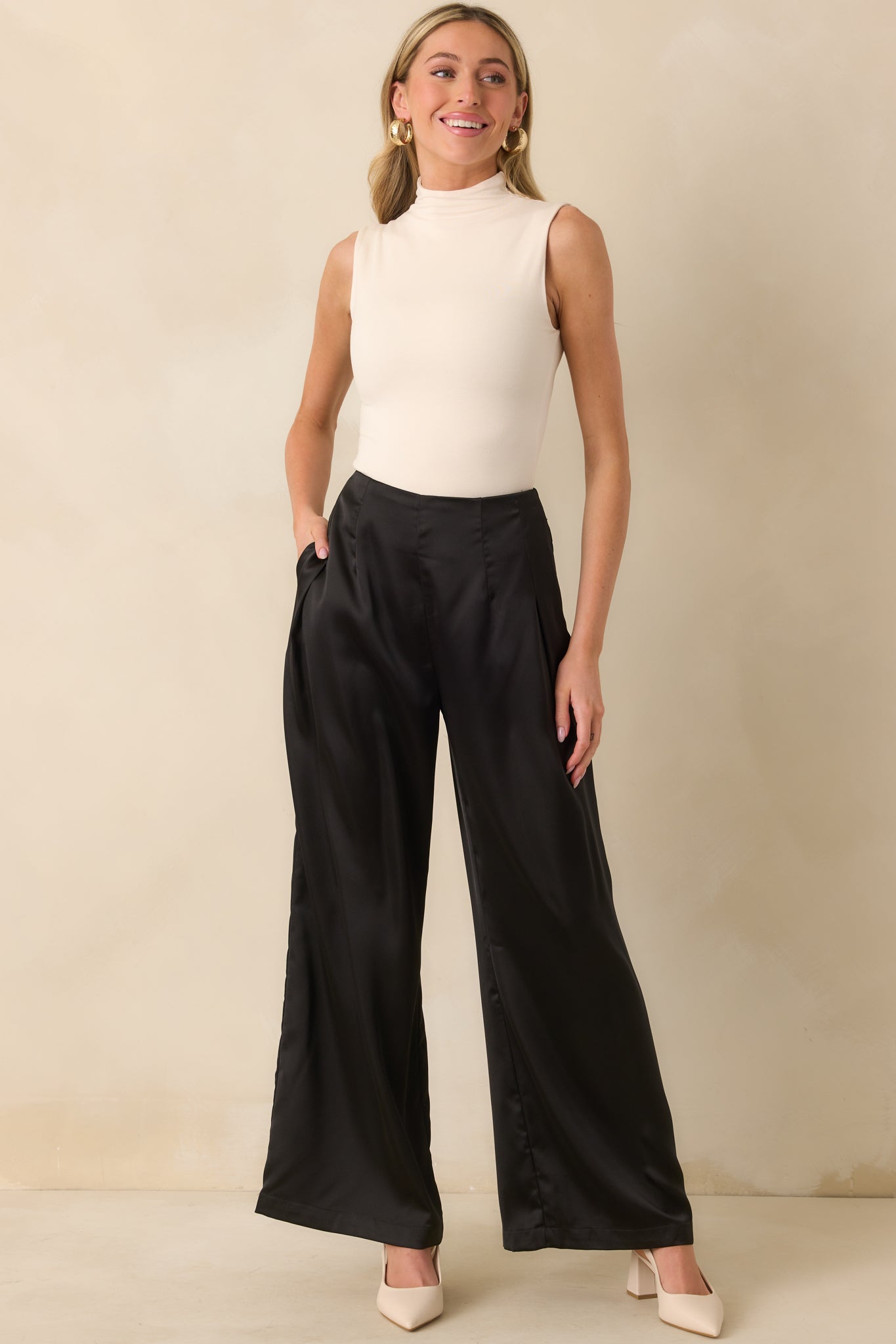 Start Your Journey Ivory Mock Neck Bodysuit