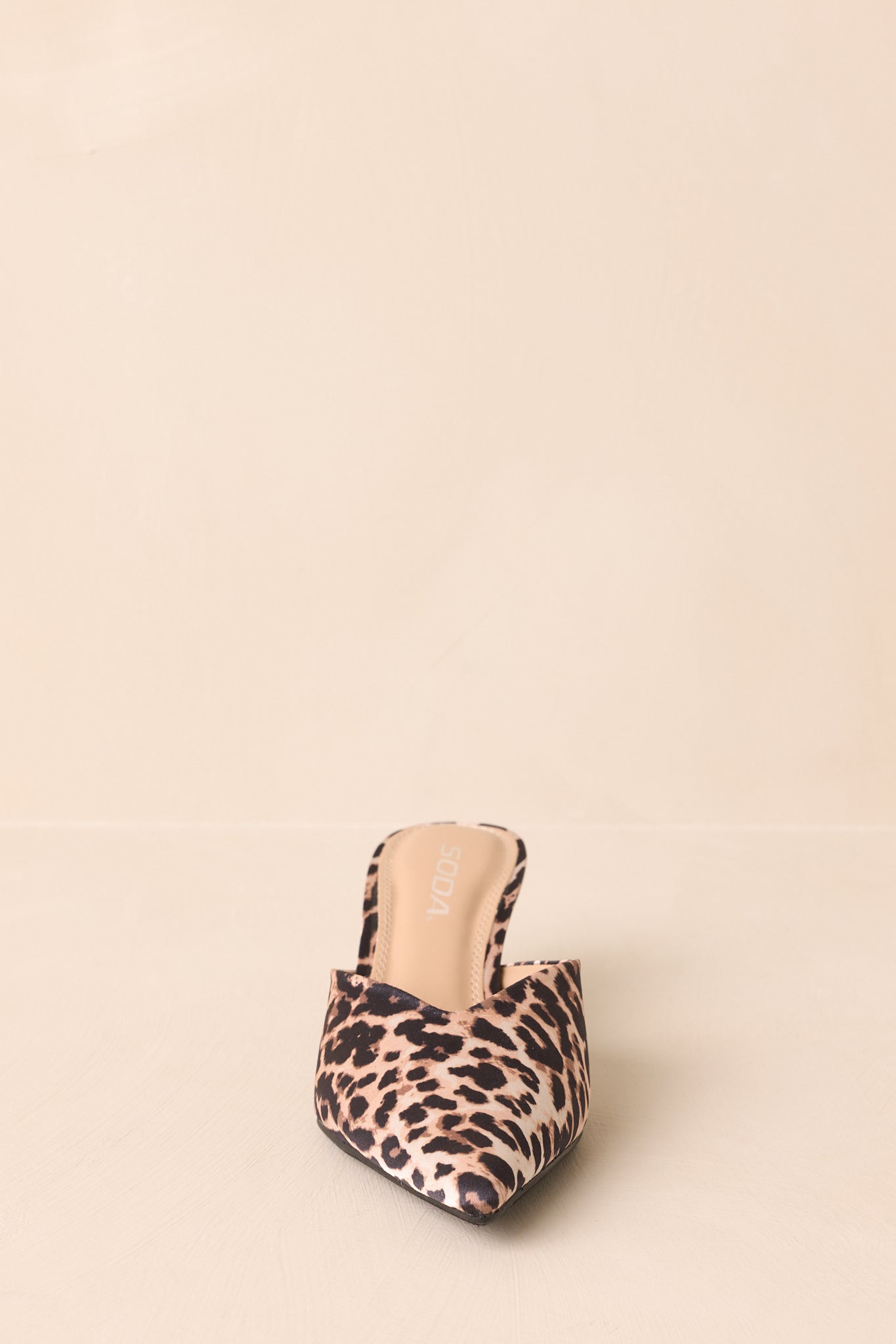 Wild Is the Wind Leopard Print Pointed Toe Kitten Heels