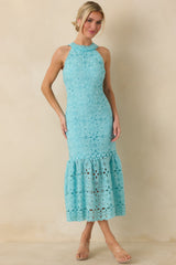 It's A New Day Horizon Blue Floral Embroidered Maxi Dress