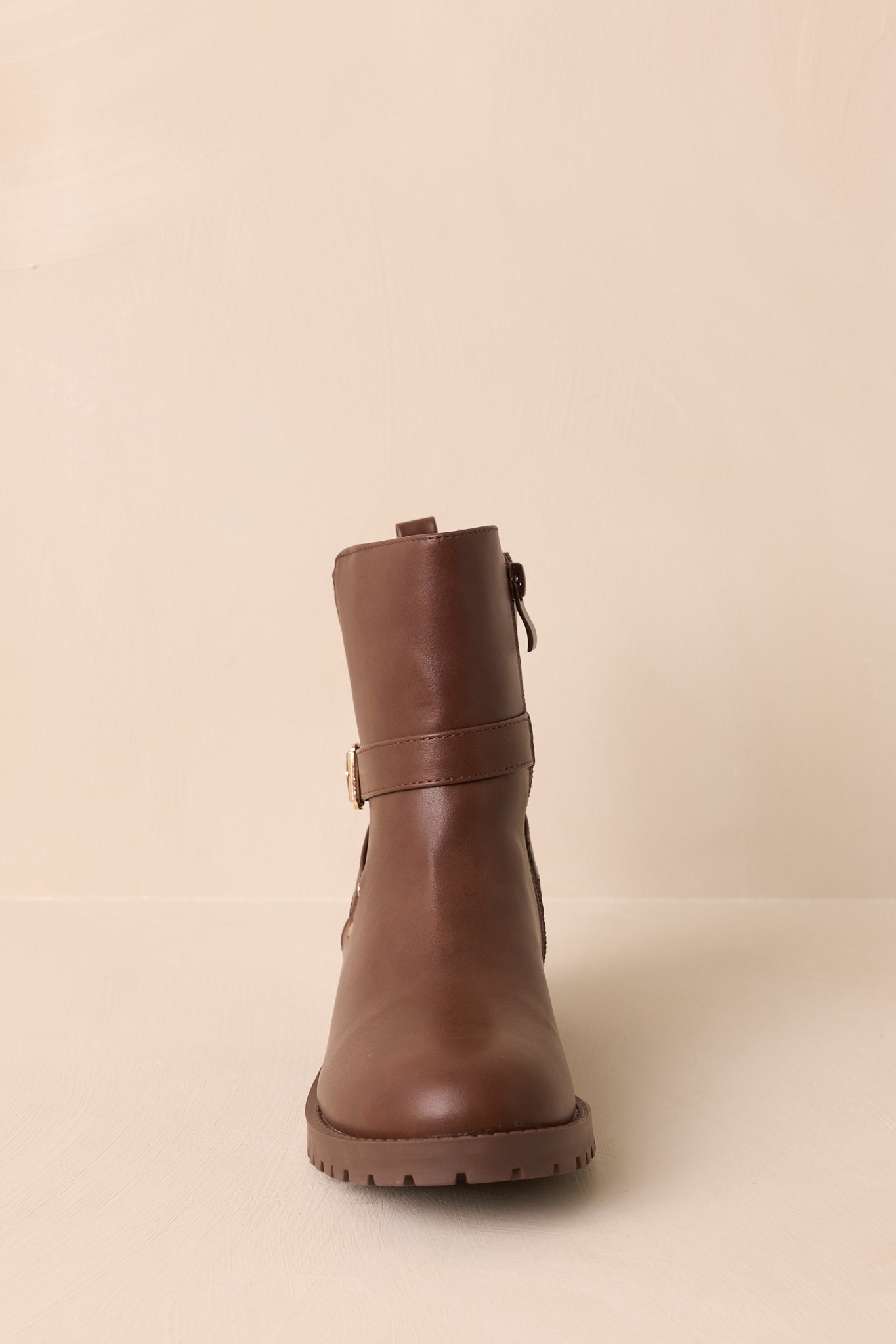 Can't Help Myself Chocolate Brown Faux Leather Ankle Boots