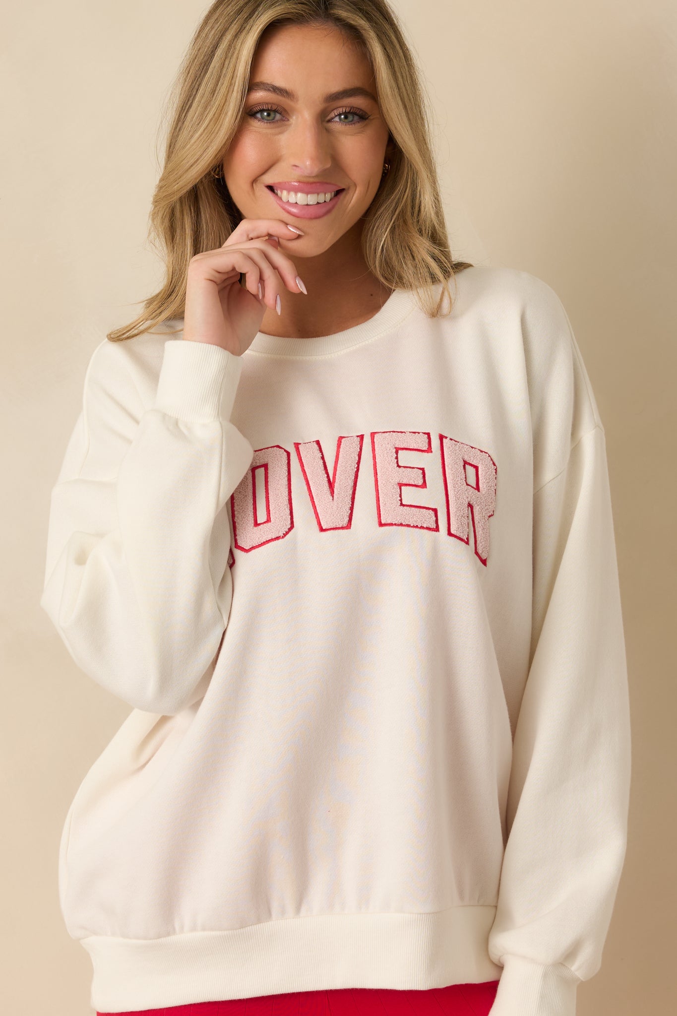 Z Supply Ivory Oversized Lover Sweatshirt