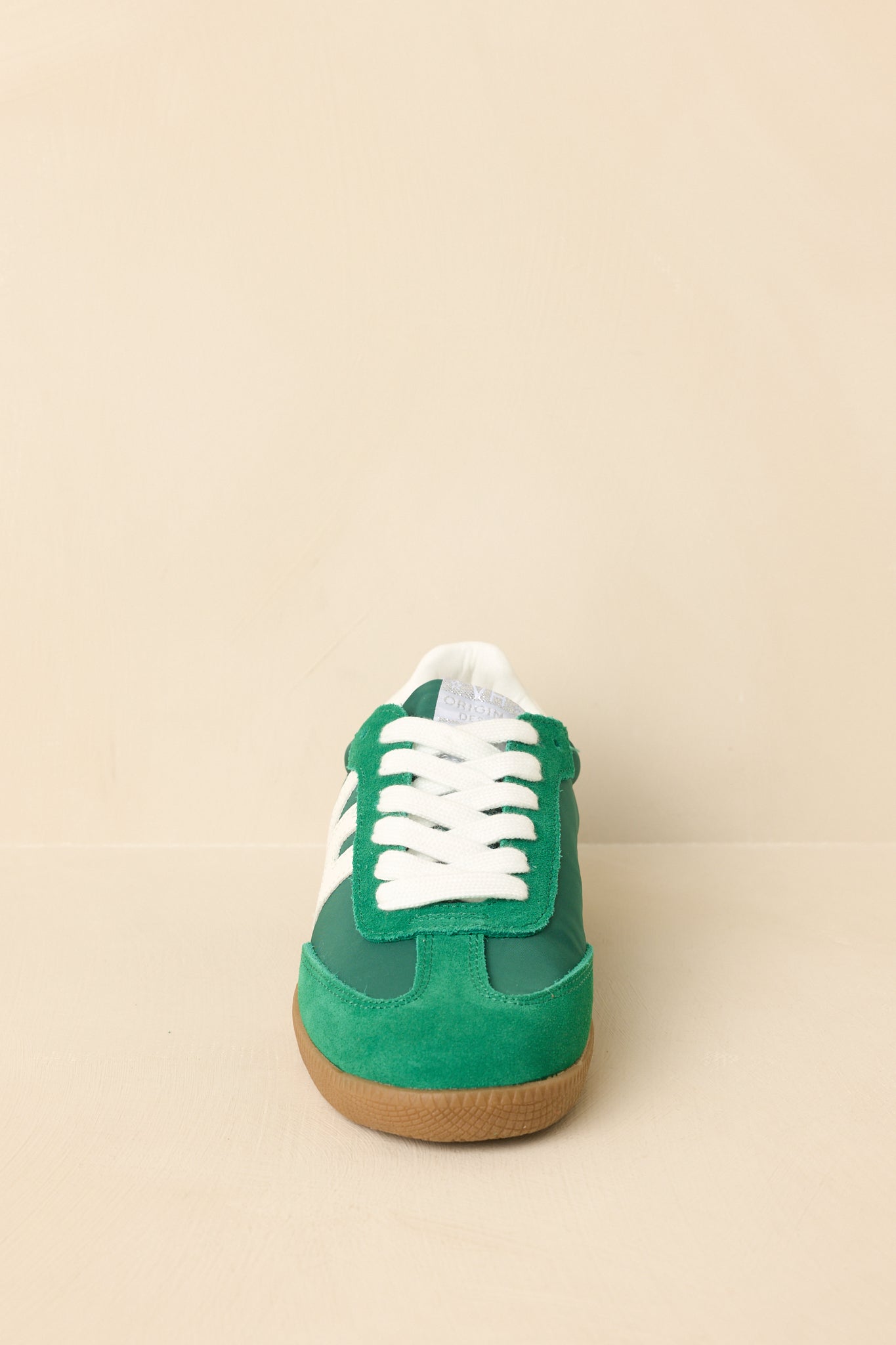 Vintage Havana Nadia Green Suede Lace-Up Sneakers