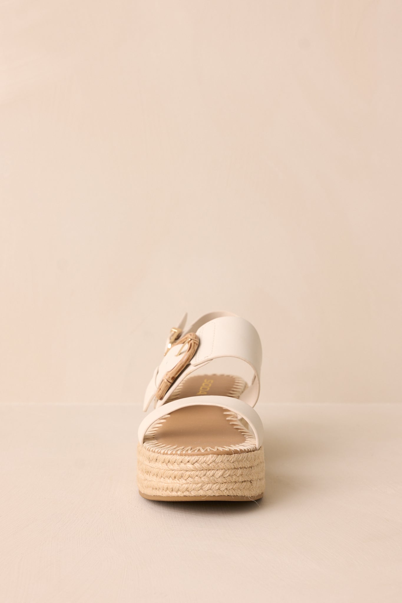 Warm Breeze Ivory Espadrille Platform Sandals