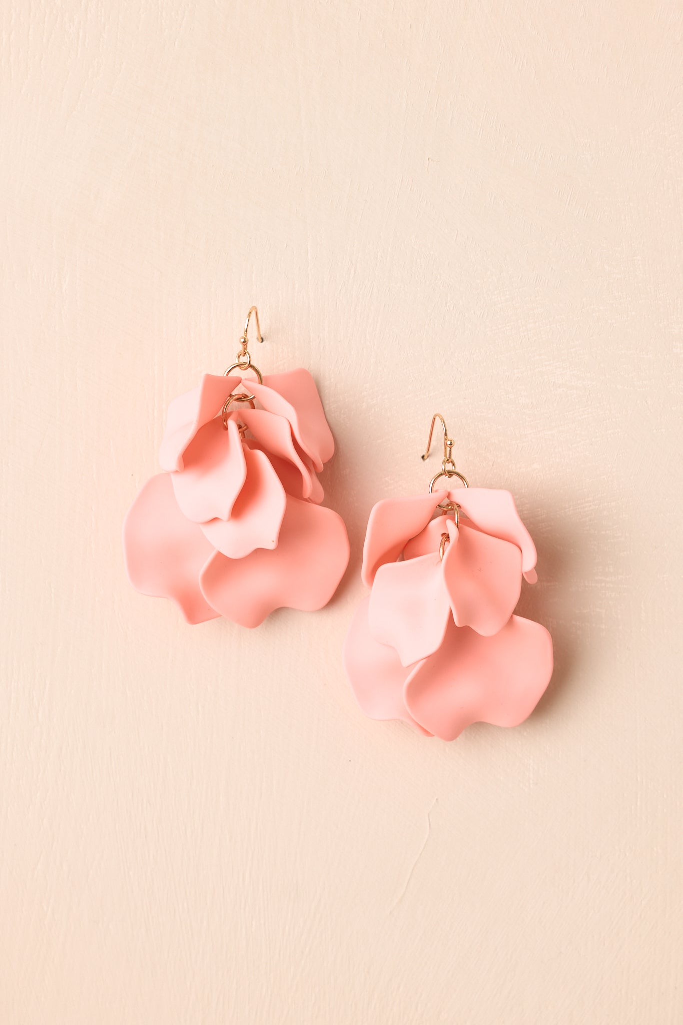 Layered in Allure Pink Cascading Petal Earrings