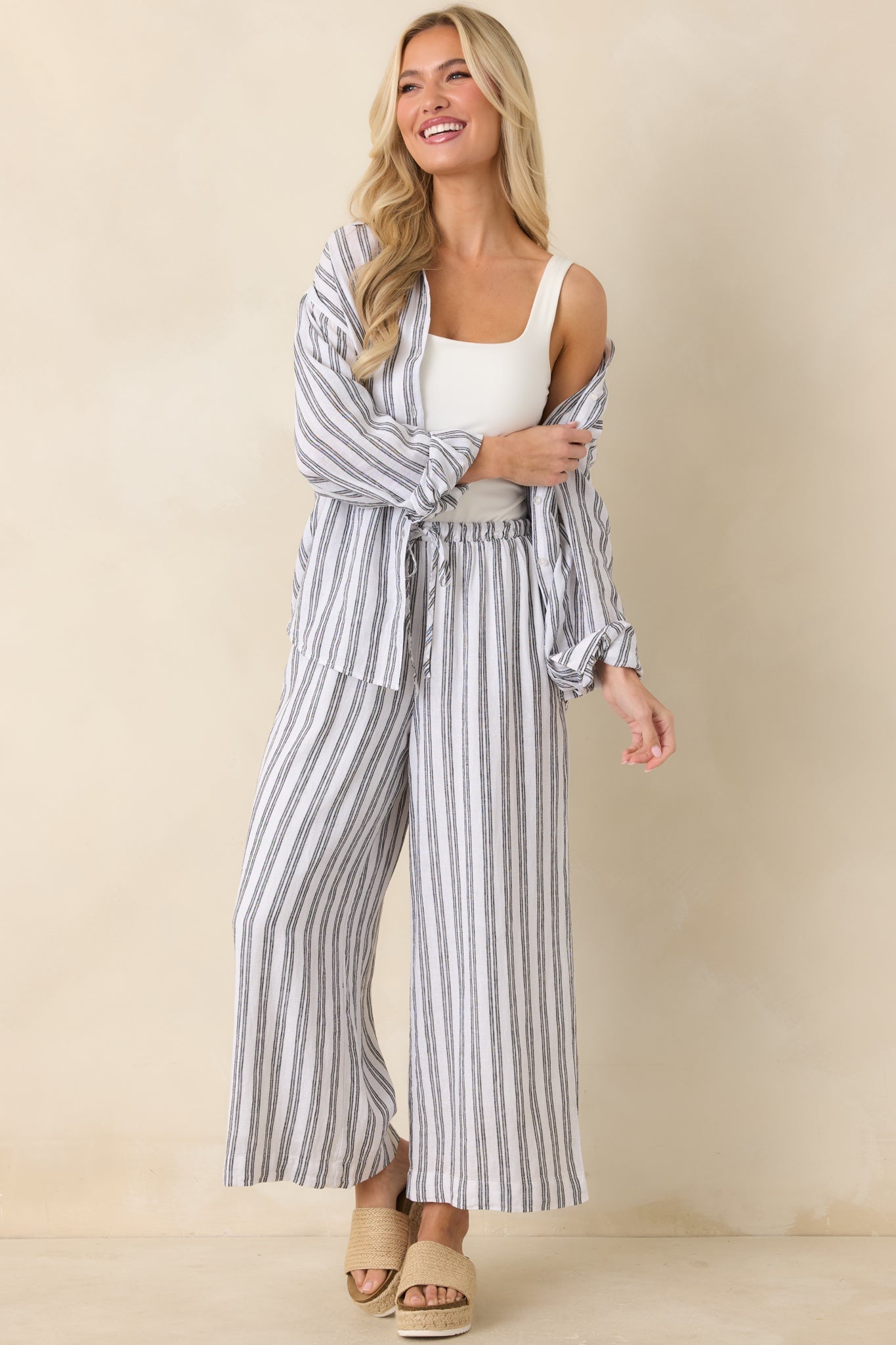 Z Supply The Perfect Black & White Stripe Pants
