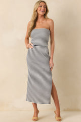 Z Supply Navy Knit Caffari Stripe Tube Top