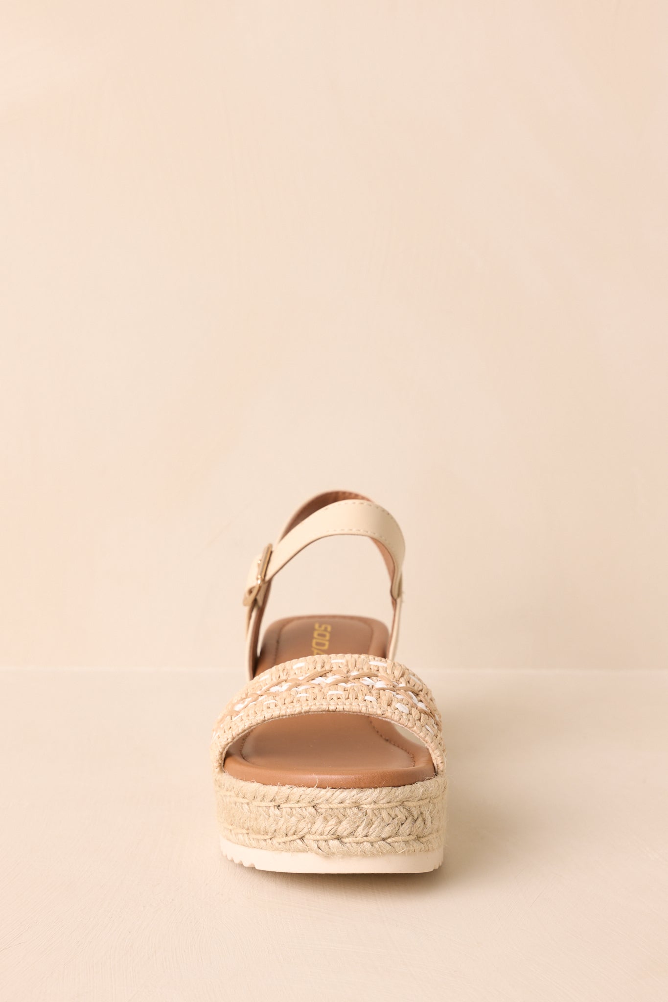 Try To Keep Up Natural Espadrille Platform Sandals