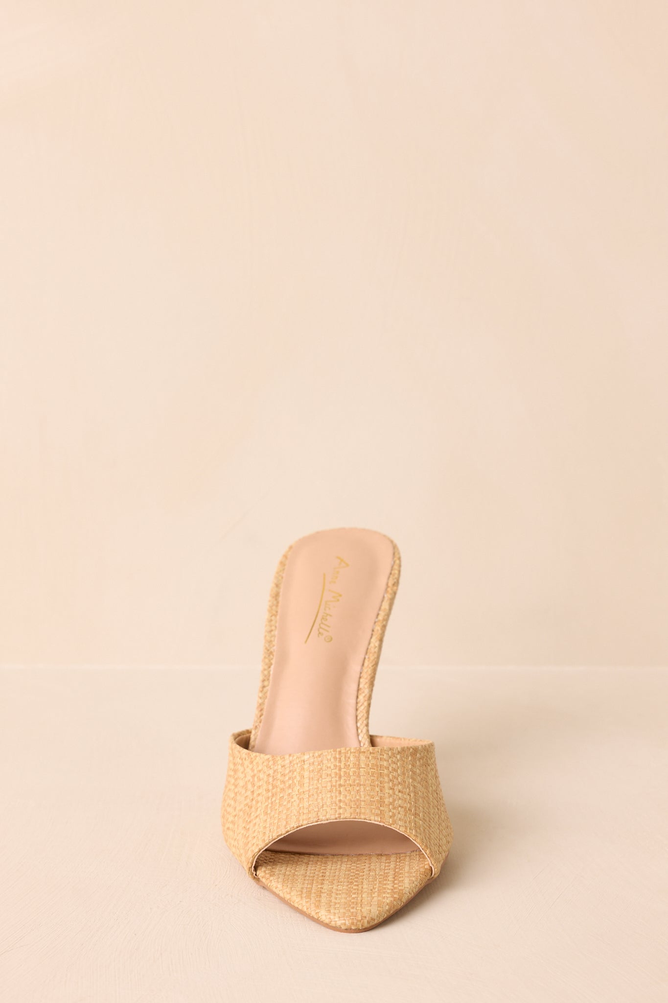 Every Step Counts Natural Tan Raffia High Heel Sandals
