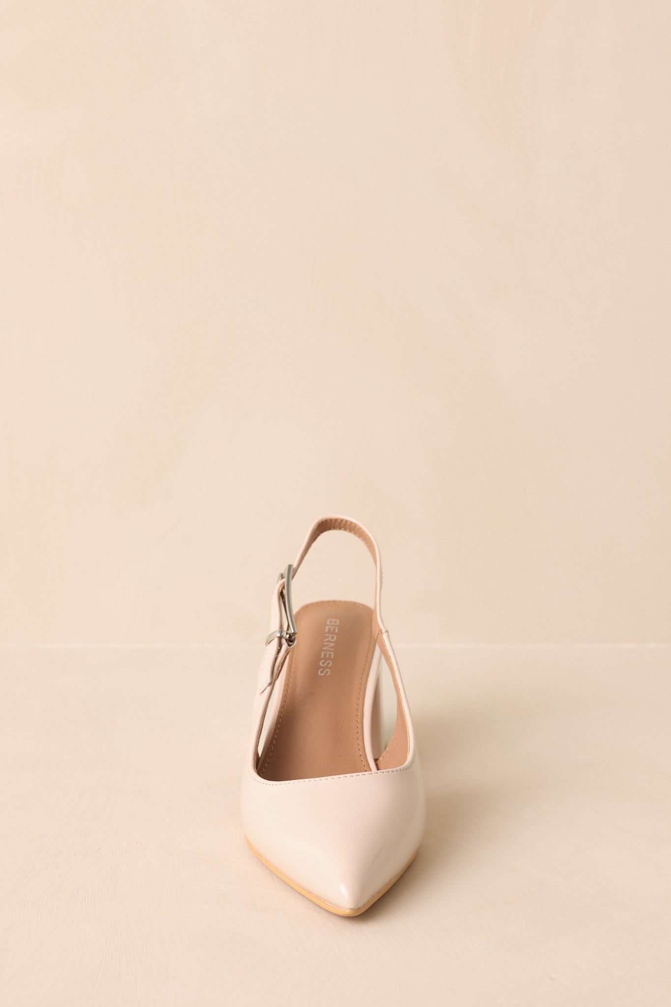 Cloud Nine Nights Ivory Patent Slingback Block Heels