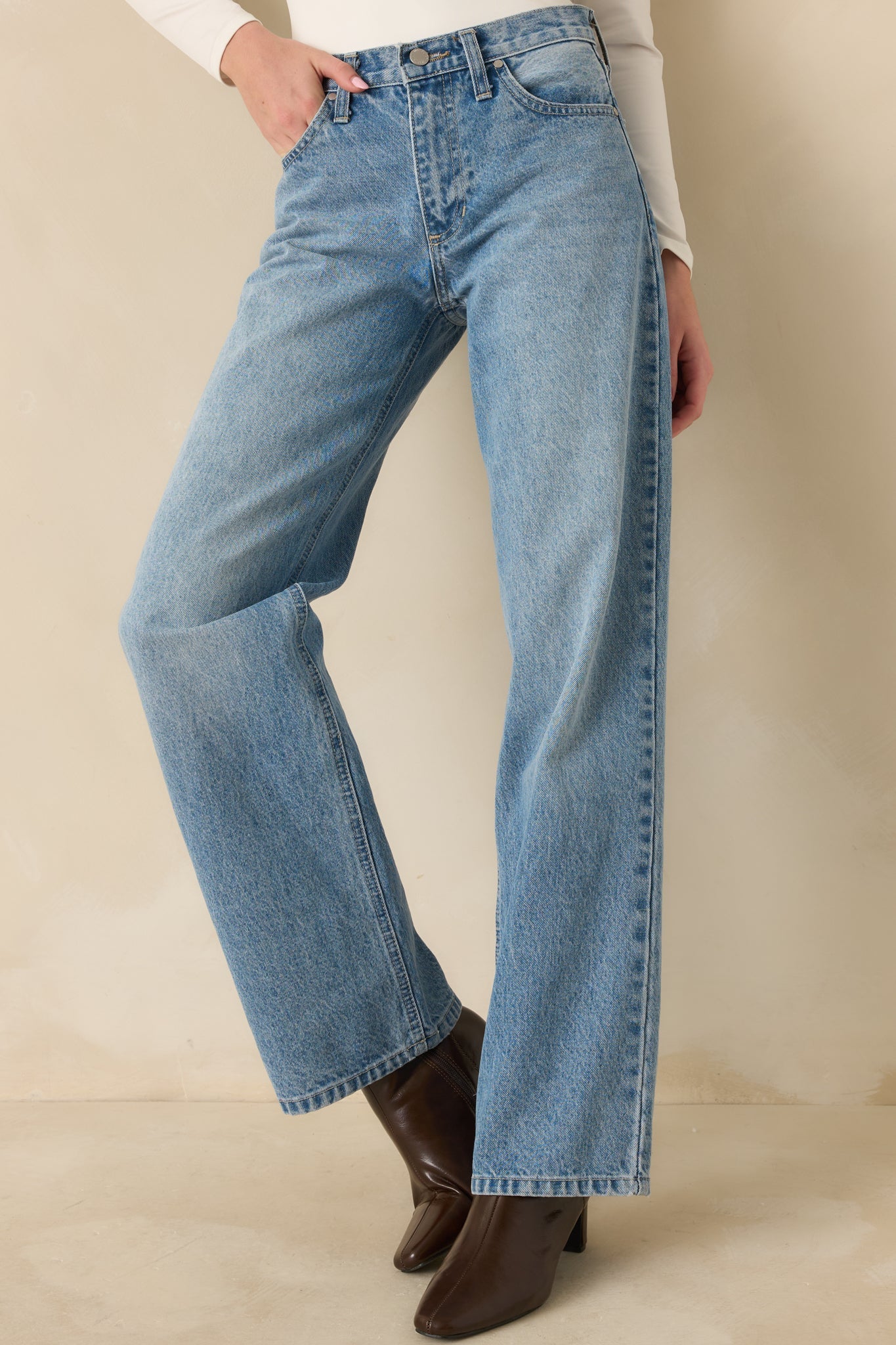 More Than Ever Light Wash Relaxed Straight Leg Jeans