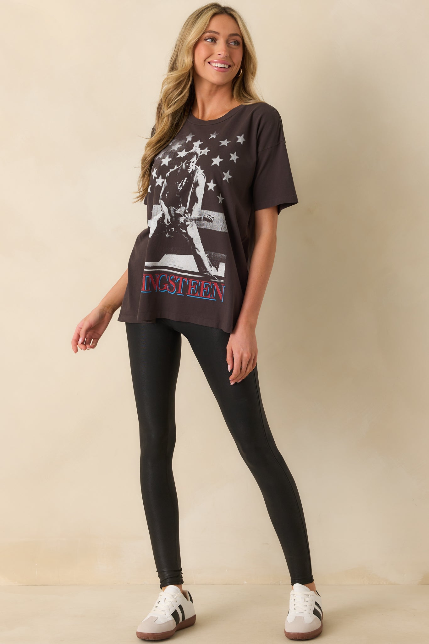 Bruce Springsteen Photo Black Cotton One Size Tee