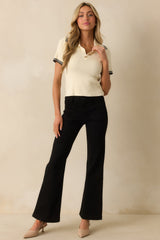 Top Of The Class Ivory Short Sleeve Polo Shirt