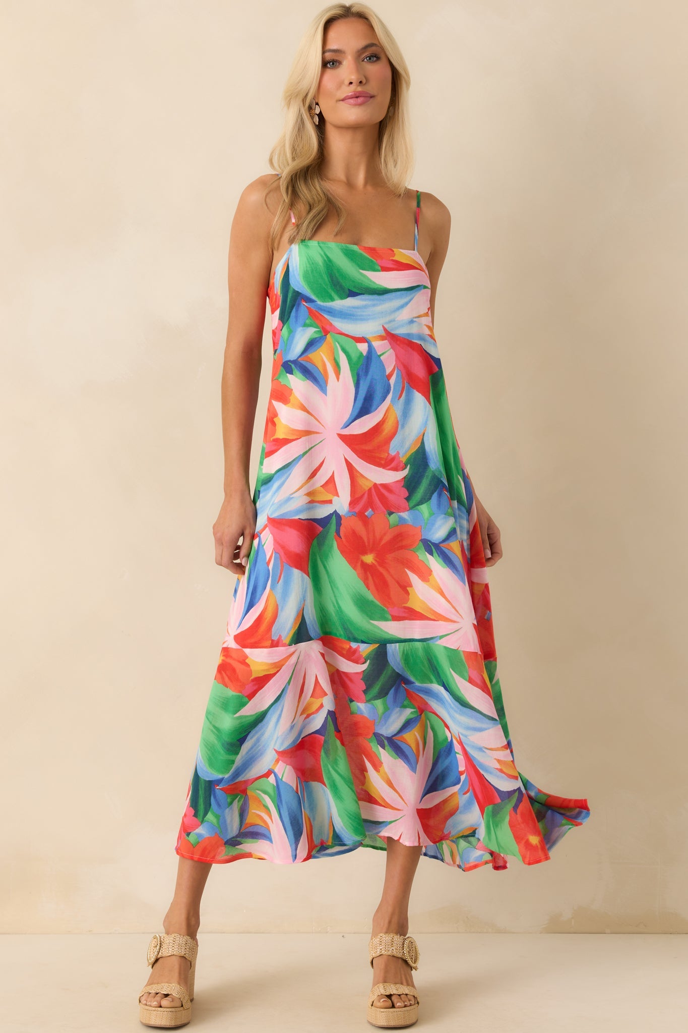 Z Supply Pink Multi Coast Villa Floral Maxi Dress