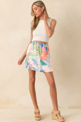 MINKPINK Ivory Floral Print Satin Ravina Mini Skirt