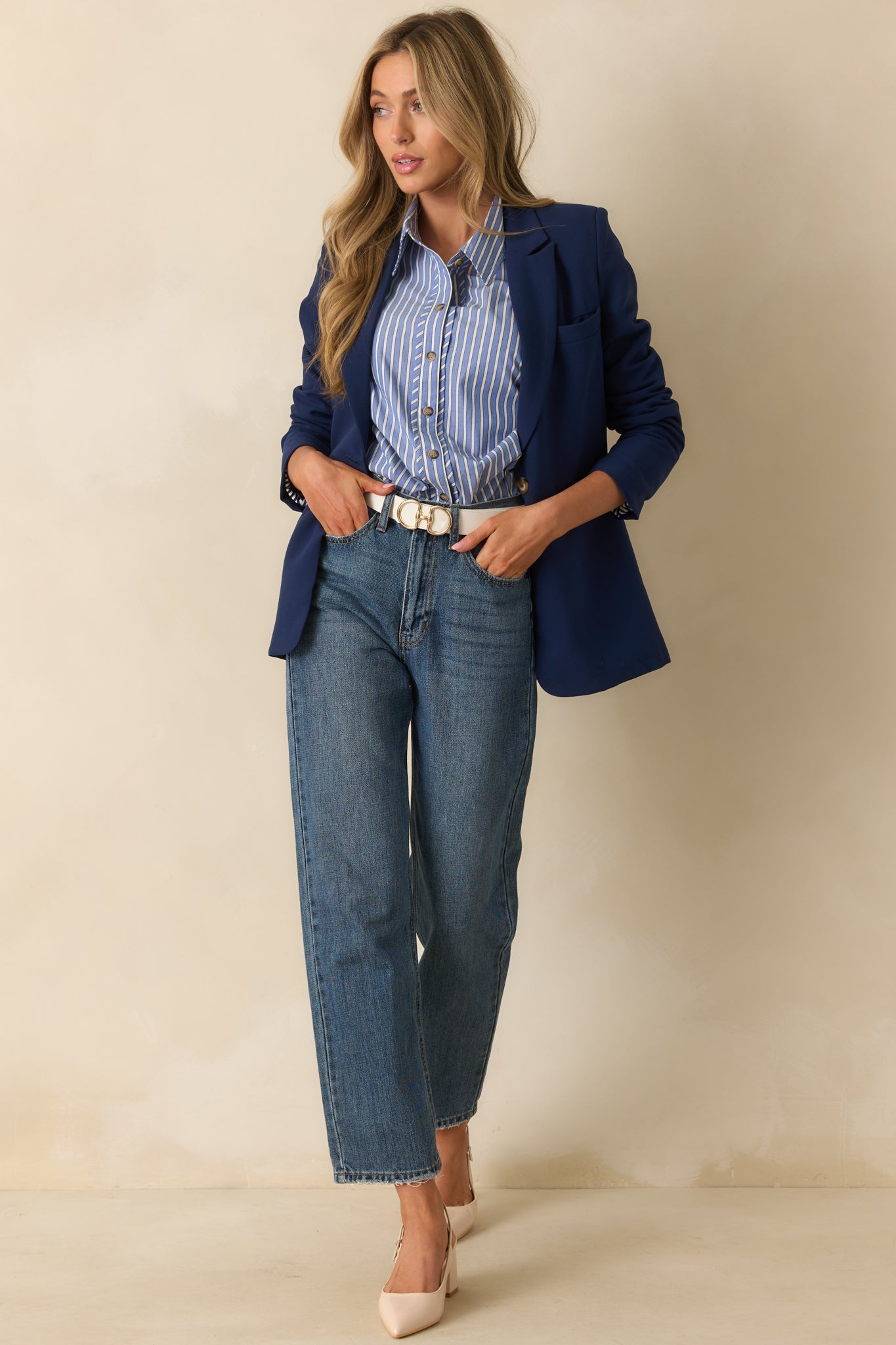 Running Around Navy Blazer