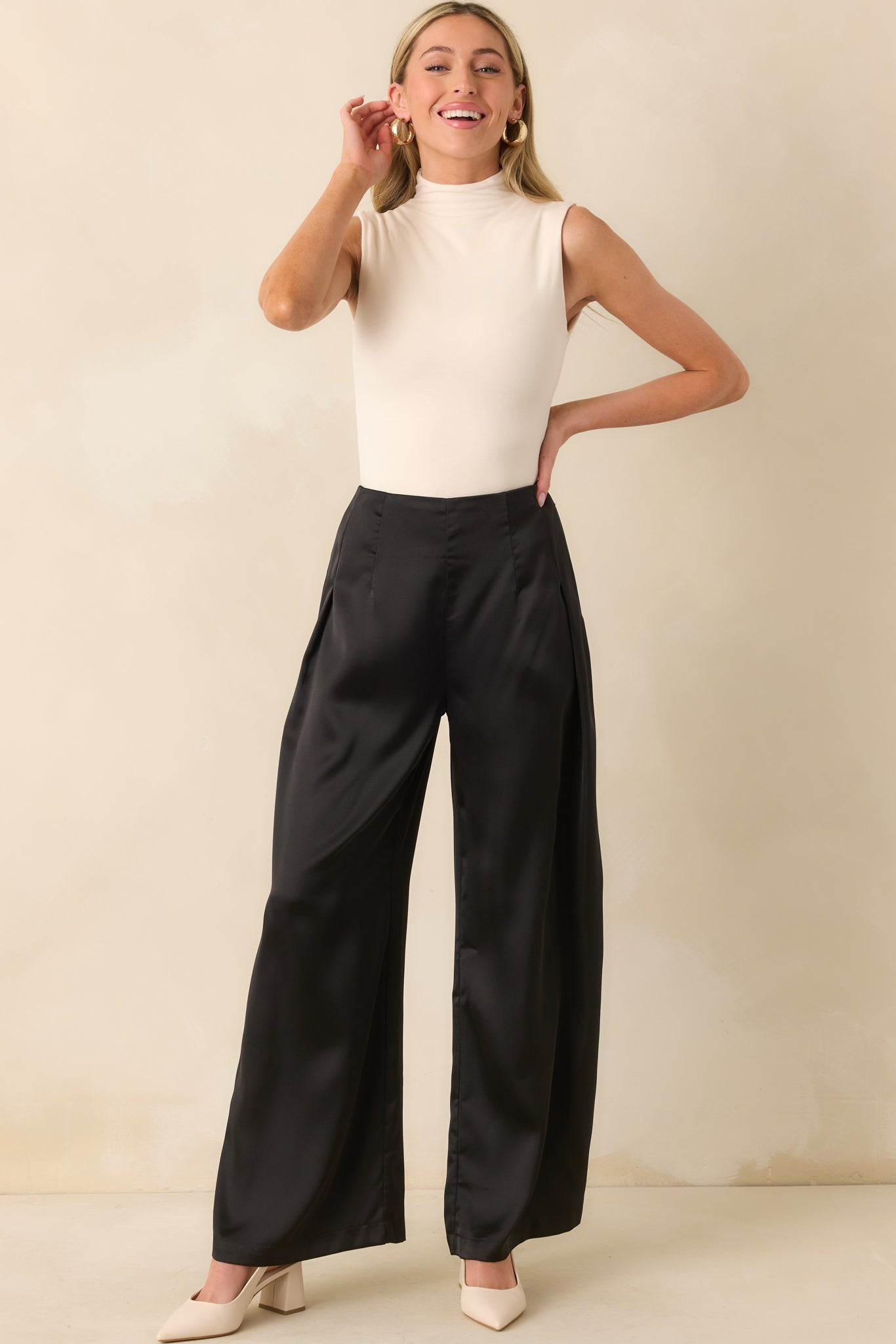 Start Your Journey Ivory Mock Neck Bodysuit
