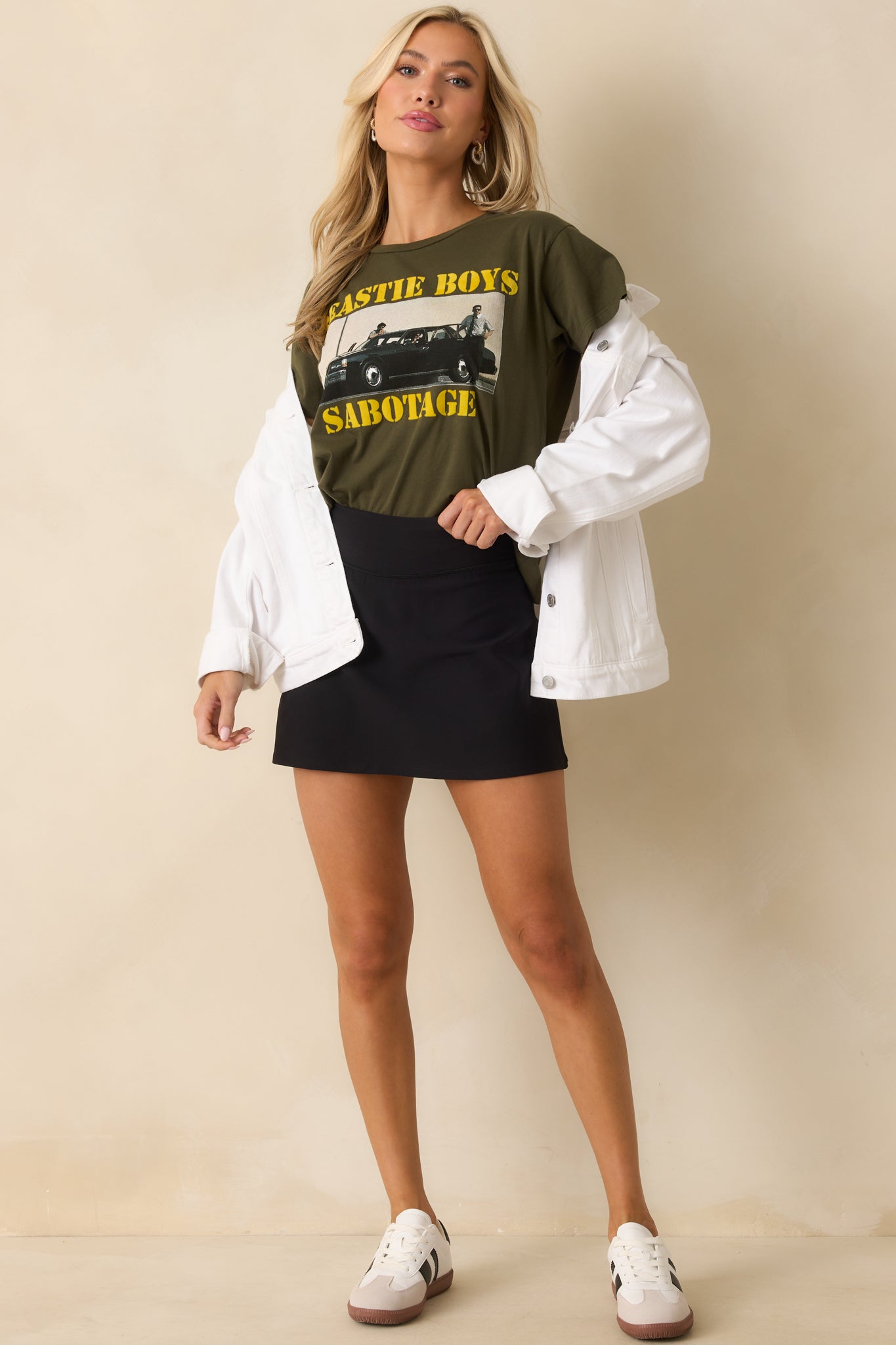 Beastie Boys Sabotage Solo Army Green Cotton Tee