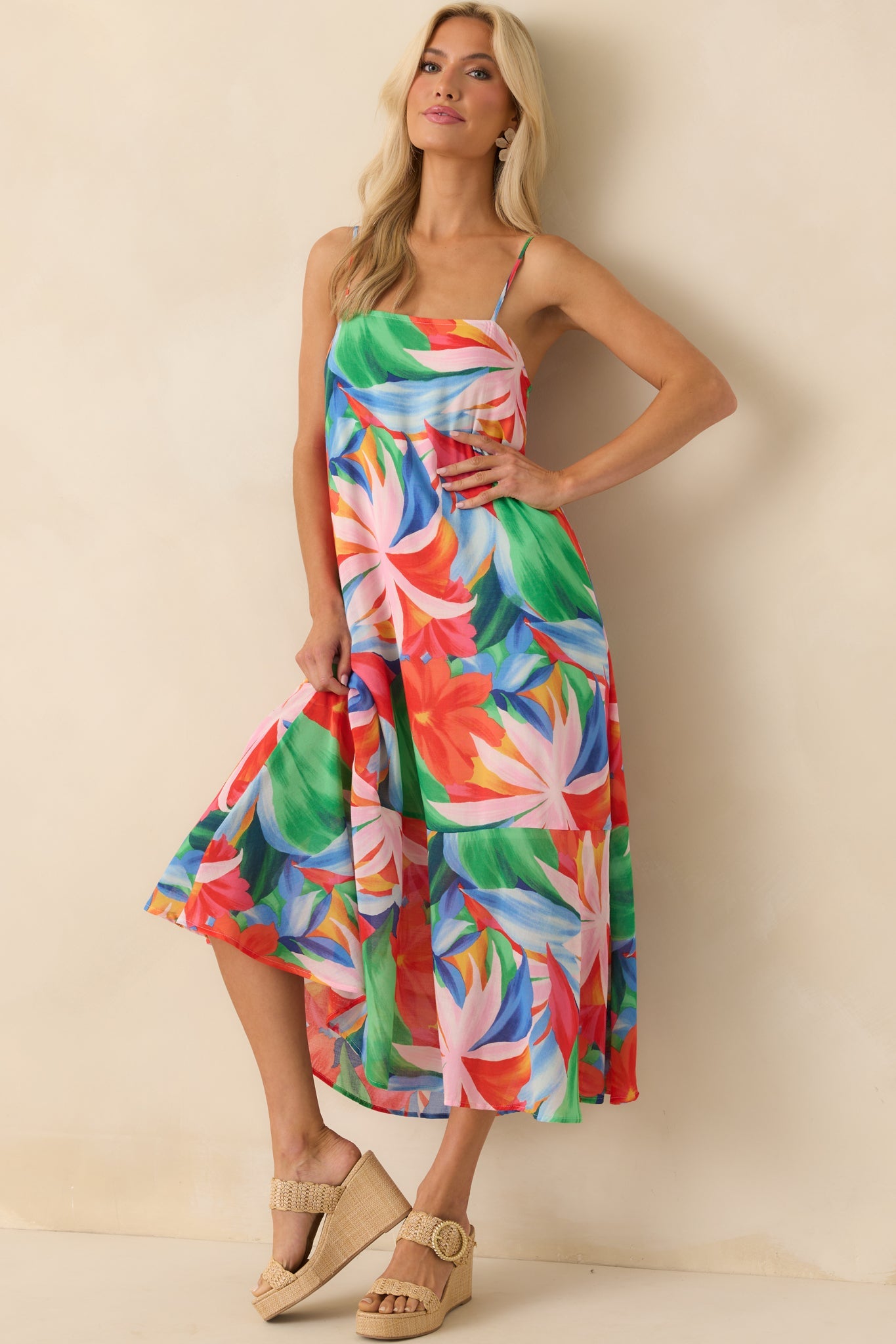 Z Supply Pink Multi Coast Villa Floral Maxi Dress