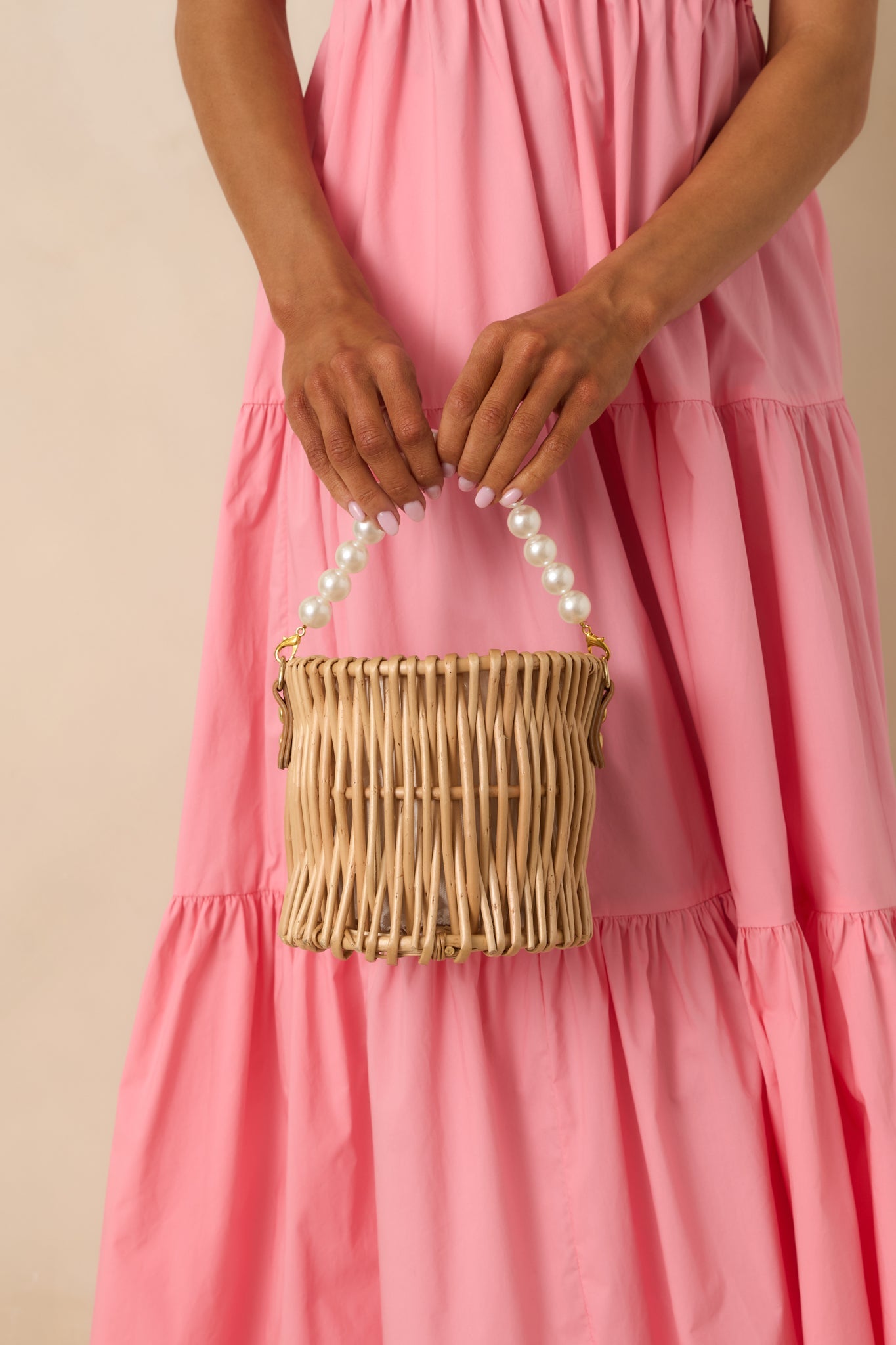 In This Moment Natural Bucket Handbag