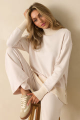 Z Supply Ivory Sable Mock Neck Sweater