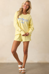 Z Supply Lemonade Yellow Dawn Silky Soft Knit Smocked Short