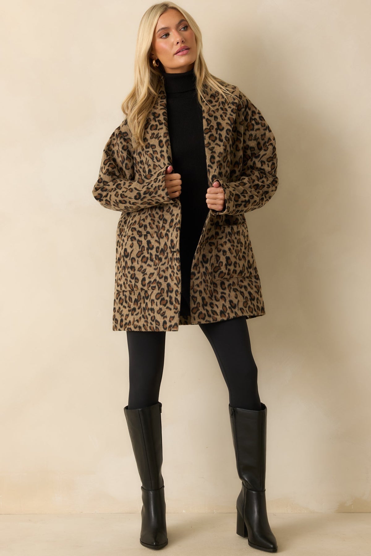 Z Supply Tan Lennon Leopard Coat