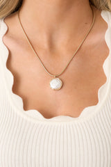 Nothing But Grace Gold & Pearl Pendant Necklace