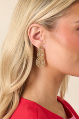 Stay Golden Gold Circle Drop Earrings
