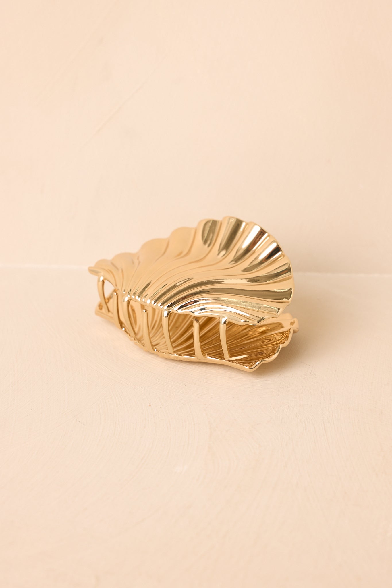 Siren's Touch Gold Polished Shell Claw Hair Clip