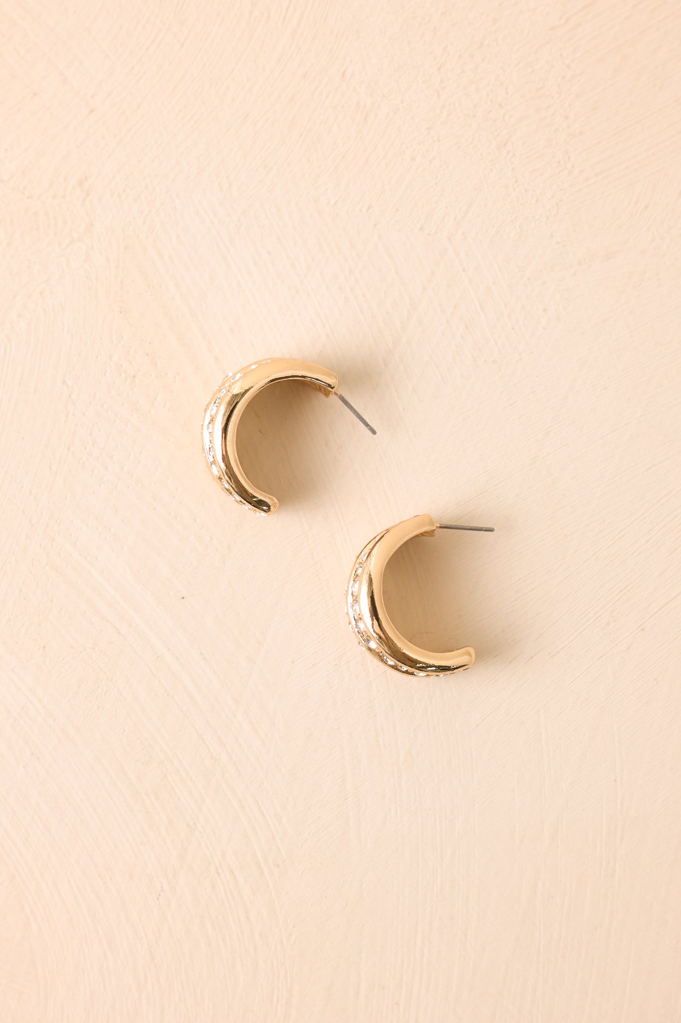 Feeling the Spark Gold & Crystal Hoop Earrings