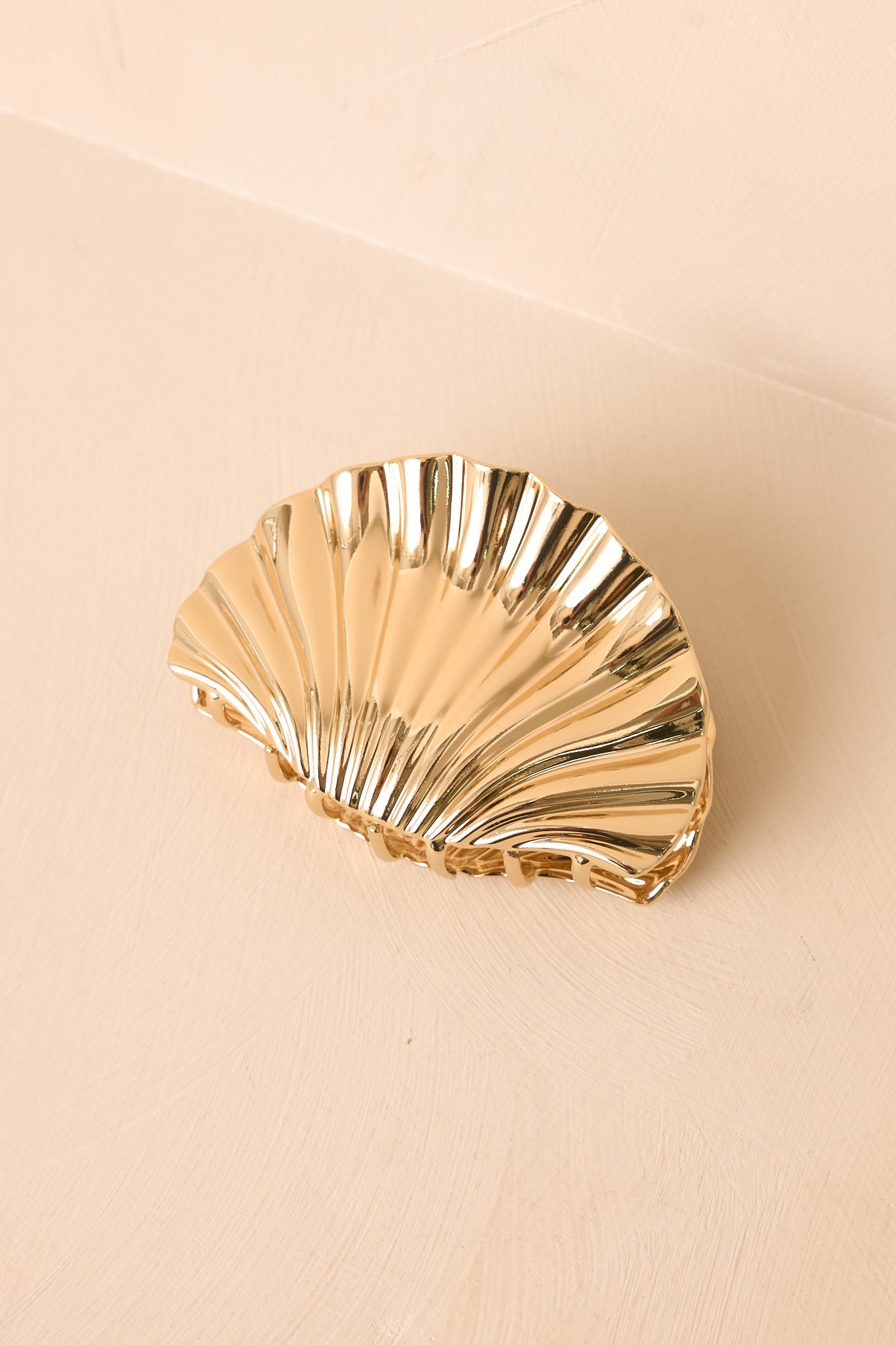 Siren's Touch Gold Polished Shell Claw Hair Clip