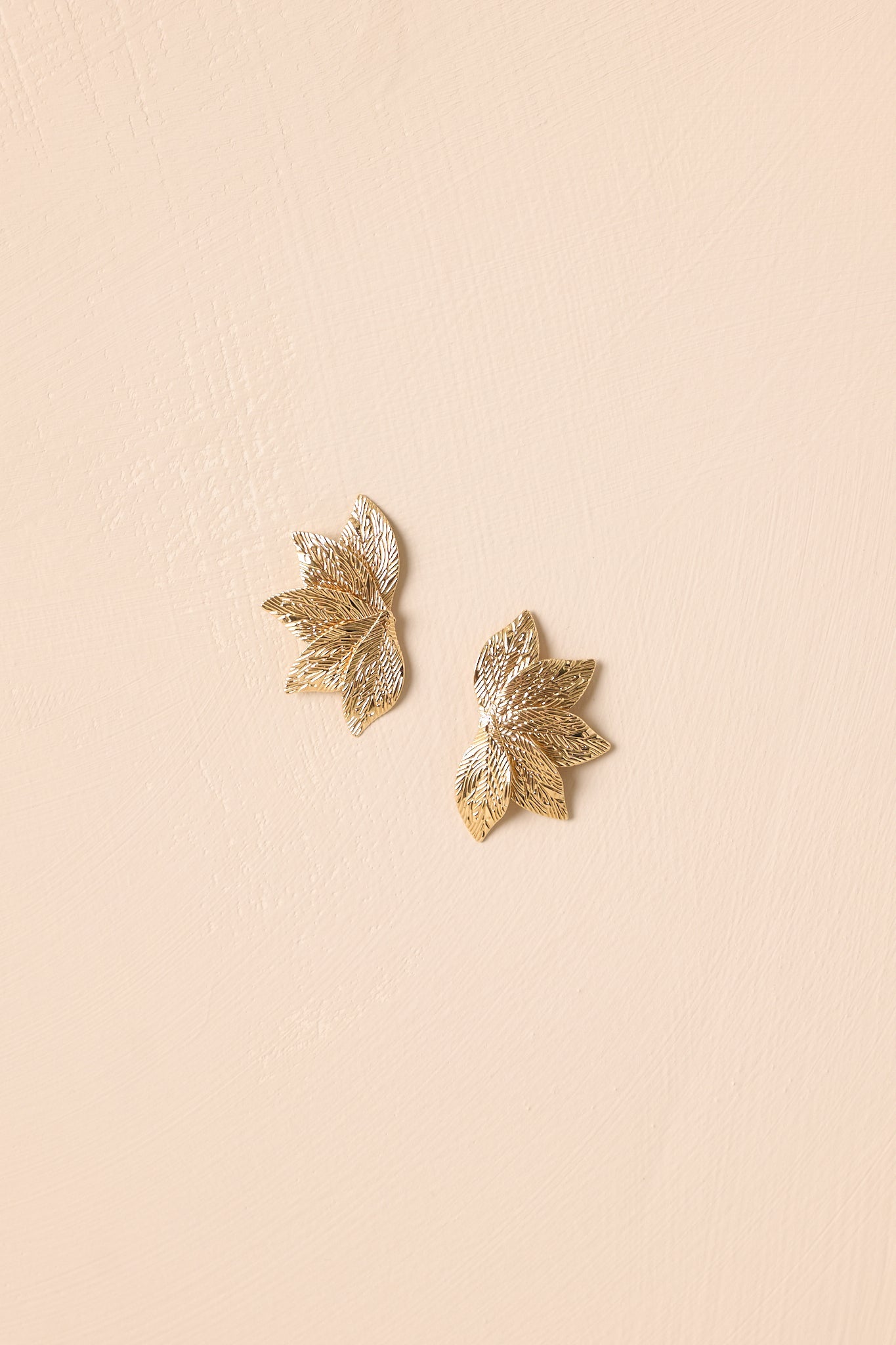 It's The Little Things Gold Leaf Earrings