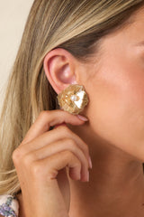 More Than Words Gold & Pearl Floral Earrings